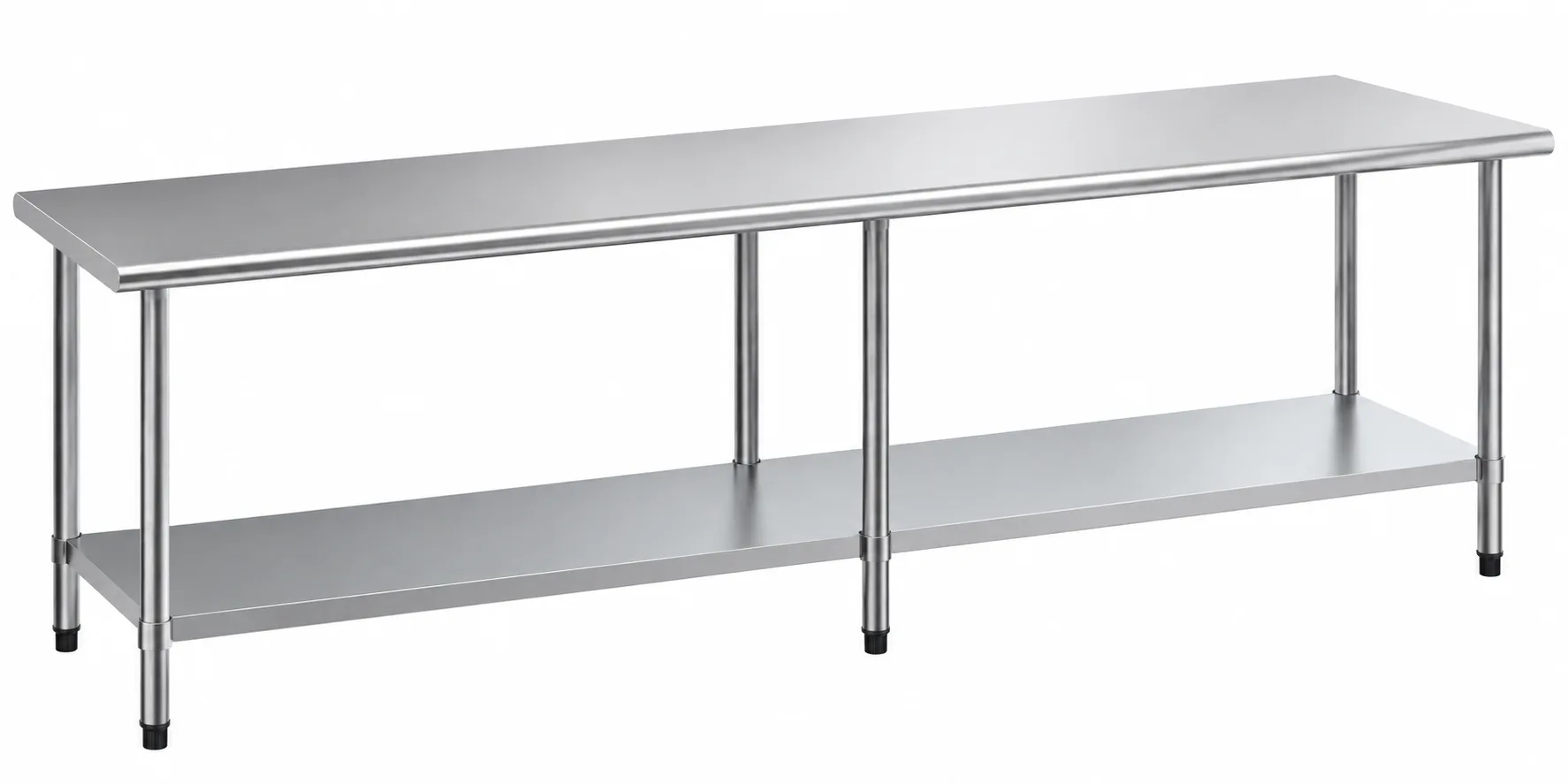 Elite Series 24″ x 96″ 18 Gauge 430 Stainless Steel Worktable