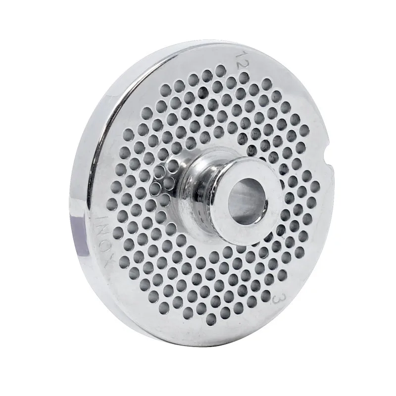 European Style #12 stainless steel plate with hub, 3.2 mm (1/8″) – one notch / round