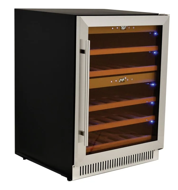 Vinovero 24″ Dual Zone Wine Cooler with 40 Bottle Capacity and Stainless Steel Door