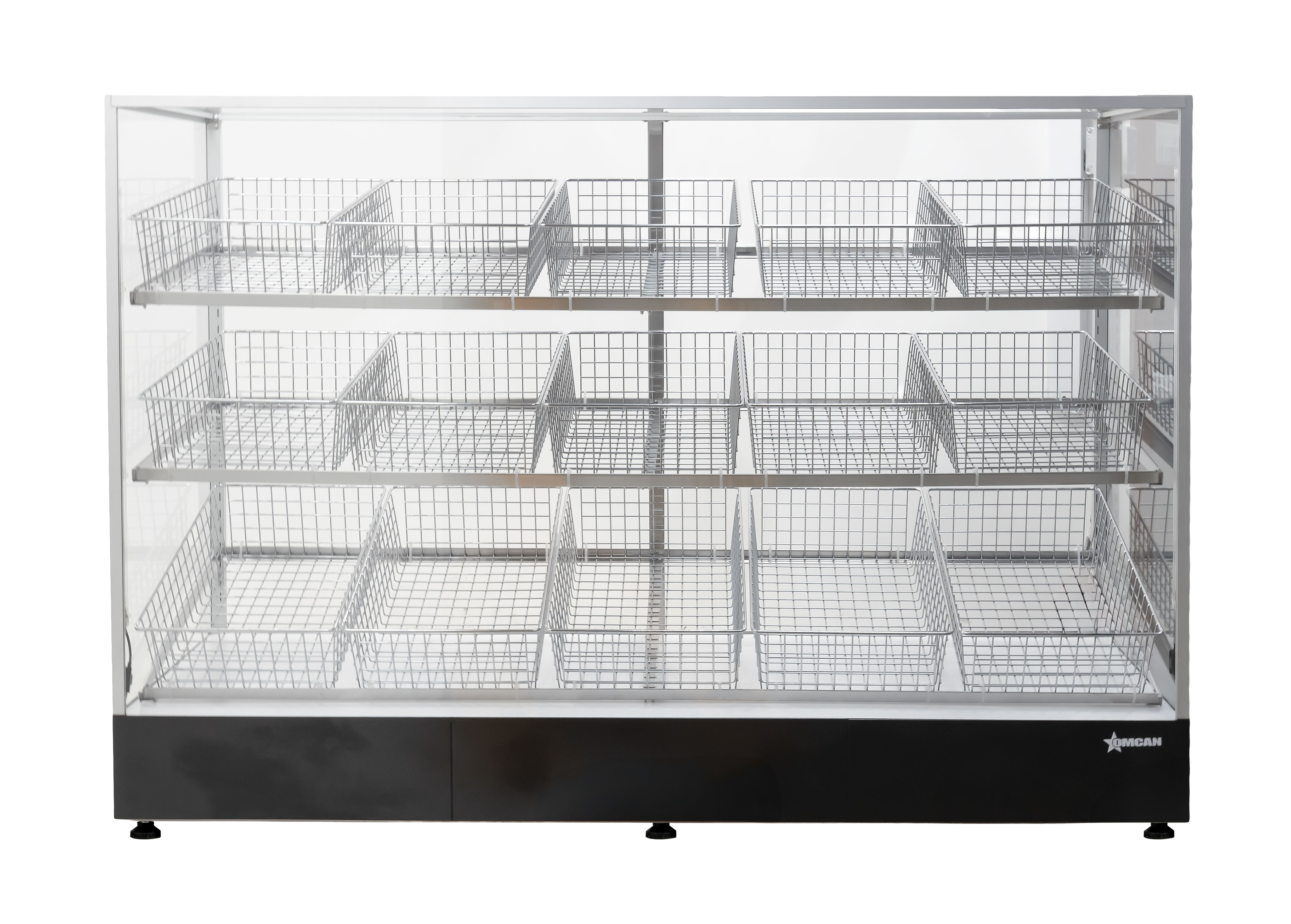 Ambient Display Case 74", 15 Baskets, Warm White