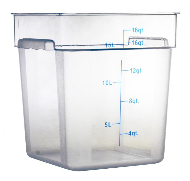 18 QT Polycarbonate Clear Square Food Storage Container