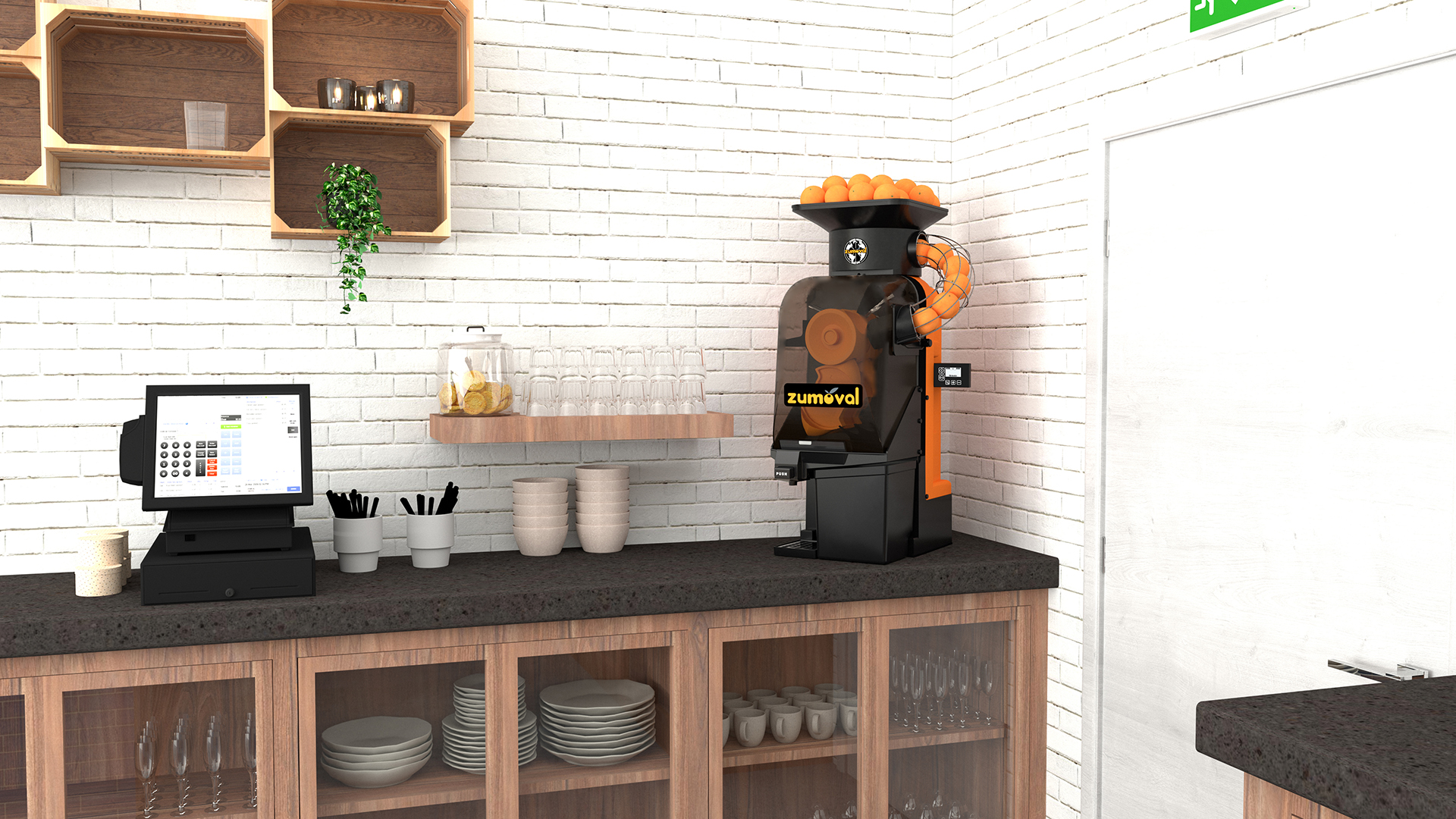 Zumoval Minimatic Juicer with Auto Feeder & Push Button, 15 Oranges per Minute | Trento