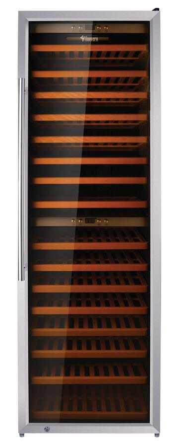 Vinovero 27-inch Dual Zone Wine Cooler with 181 Bottle Capacity and Stainless Steel Door