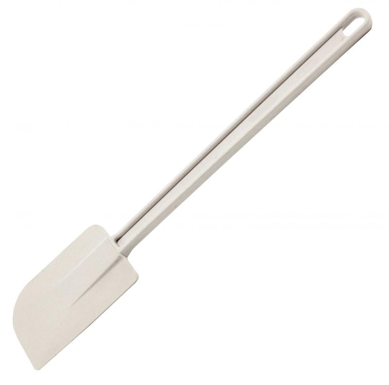 10-inch White Rubber Scraper with Plastic Handle