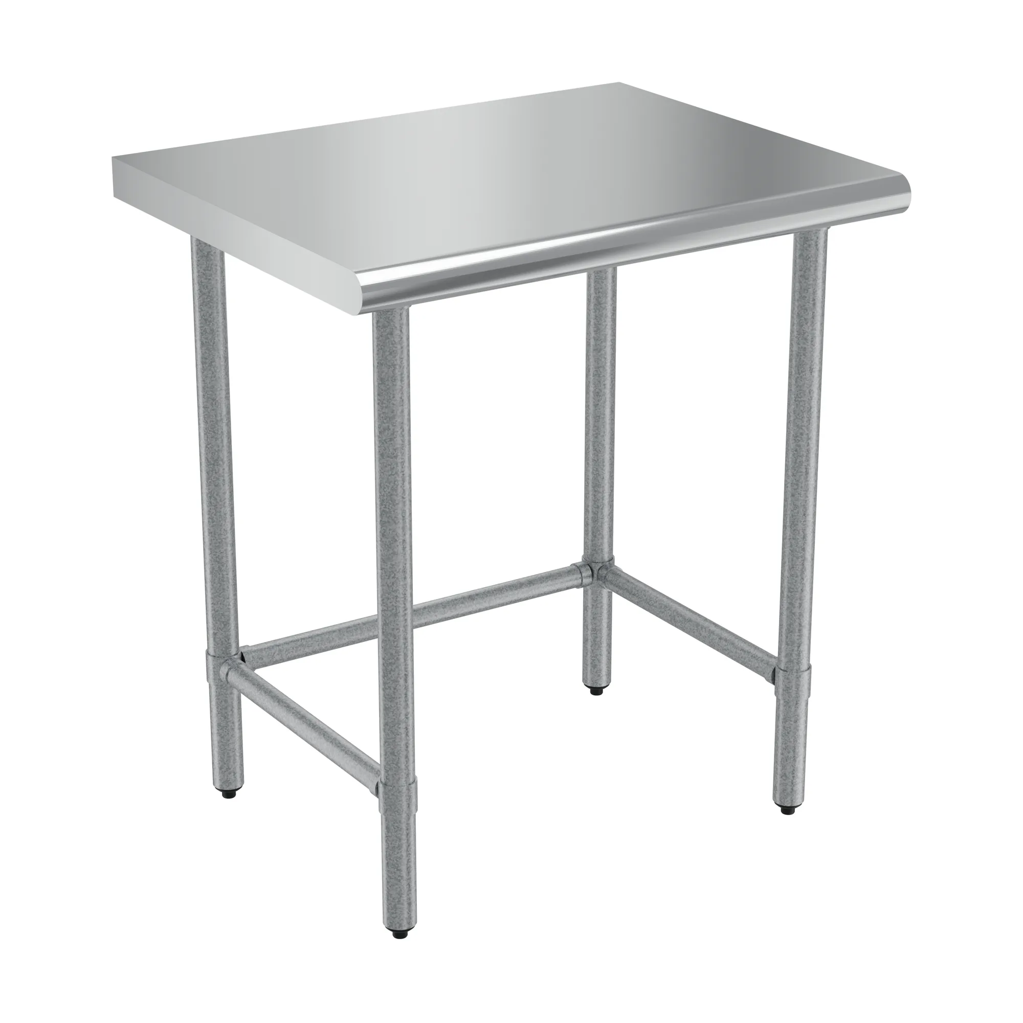 24″ x 30″ Stainless Steel Worktable With Leg Brace and Open Base