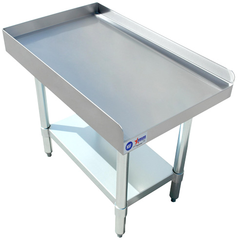 30″ x 15″ Stainless Steel Equipment Stand with Stainless Steel Undershelf and Legs