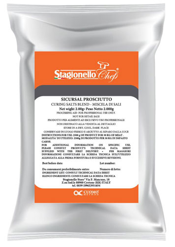 Stagionello Curing Salts and Spice Blends for Cured Salami Long Fermentation 1.85 kg / bag