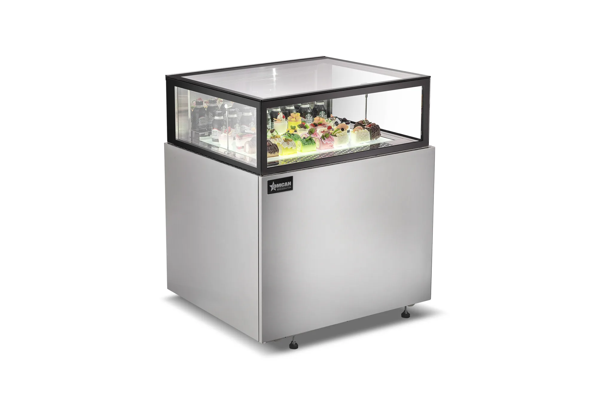 36″ x 32″ Flat Top Refrigerated Showcase, 9.6 cu. ft. (272 L), Stainless Steel