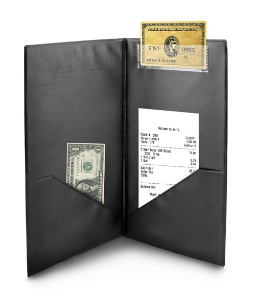 Black Bill Holder with Credit Card Receptacle