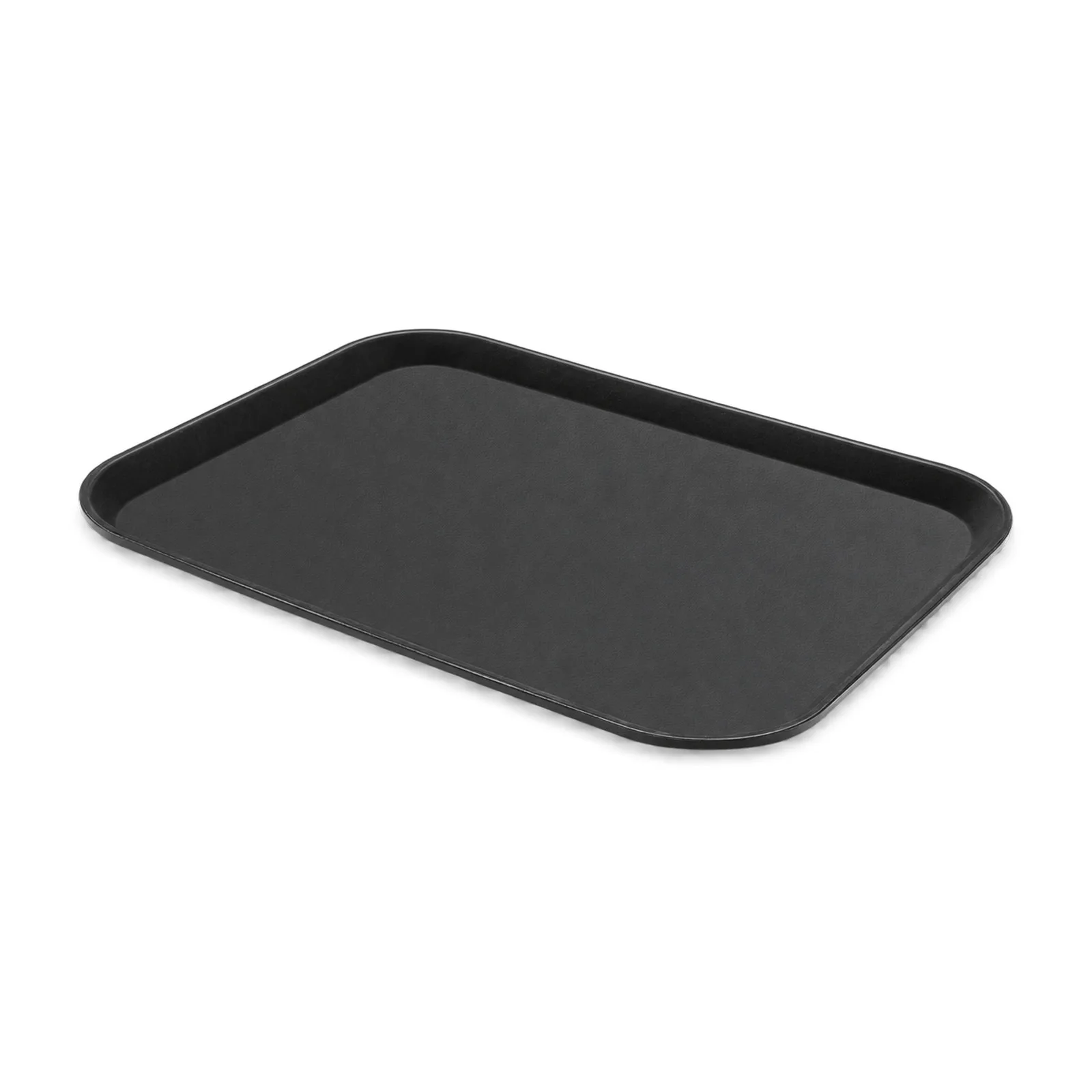 18″ x 14″ Rectangular Black Non-Slip Service Tray