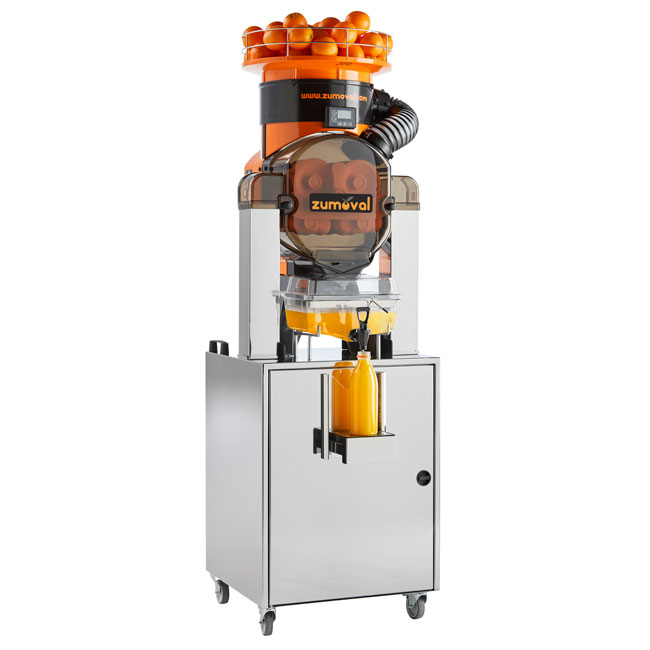Zumoval FastTop Juice Extractor with Auto Feeder, Self-Cleaning System and Juice Level Detector, 45 Fruits per Minute | Trento