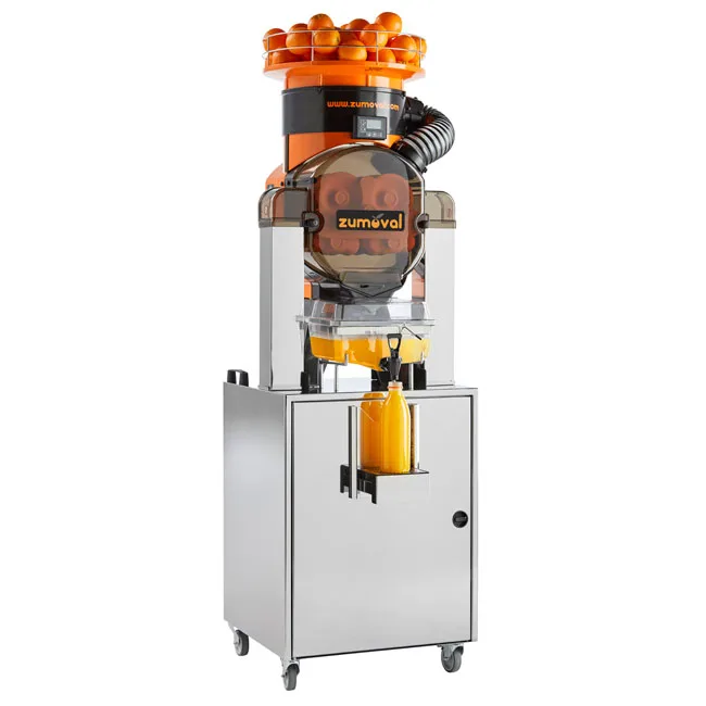 Zumoval FastTop Juice Extractor with Auto Feeder, Self-Cleaning System and Juice Level Detector, 45 Fruits per Minute | Trento