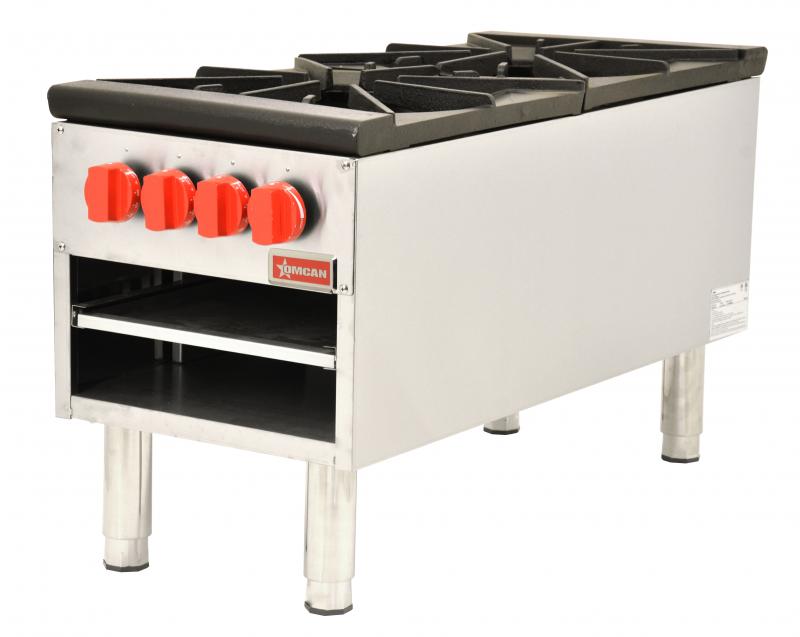 Dual Burner Stock Pot Range 200,000 BTU – Natural Gas with LP Conversion Kit