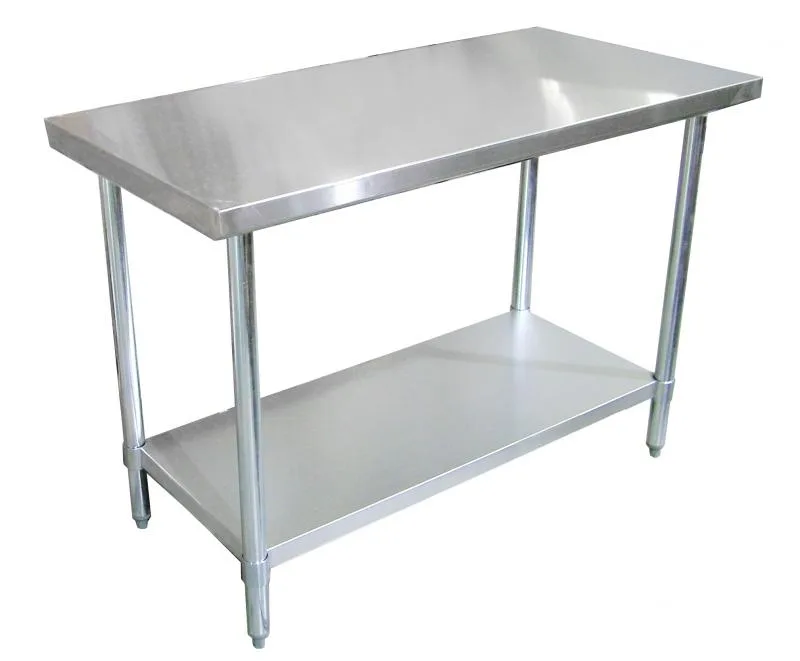 30″ x 72″ 18 Gauge 430 Stainless Steel Work Table