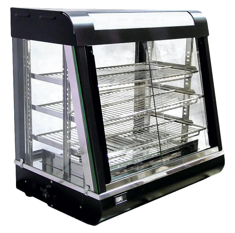 27″ Countertop Display Warmer, 3 Shelves, Sliding Doors, Self/Full-Service, 1340 W