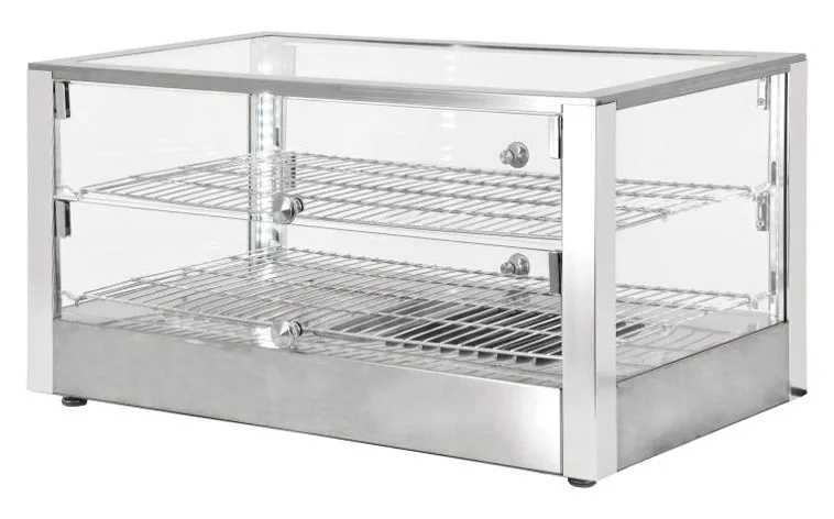 28″ Countertop Display Warmer, 2 Shelves, Square Glass Front, Self/Full-Service, 2.82 cu. ft. (80 L) Capacity