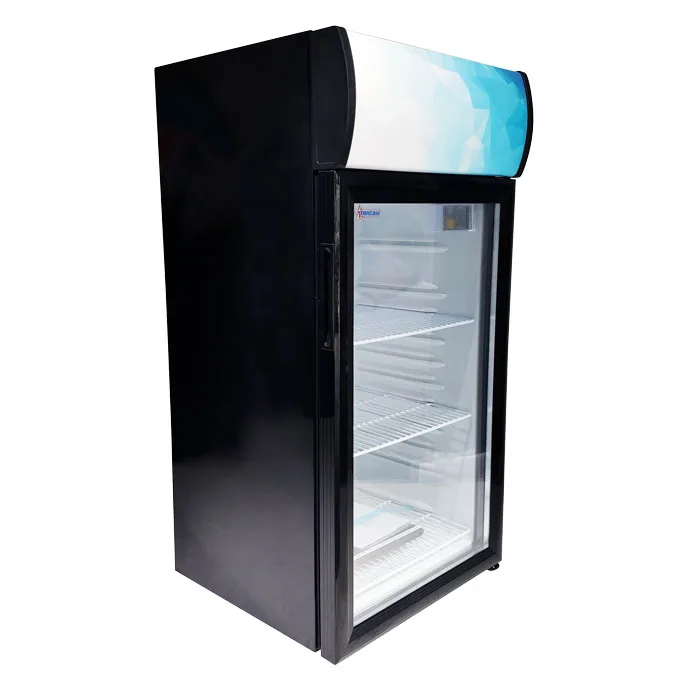 18″ One (1) Glass Door Countertop Display Refrigerator, 2.82 cu. ft. (80 L), Black