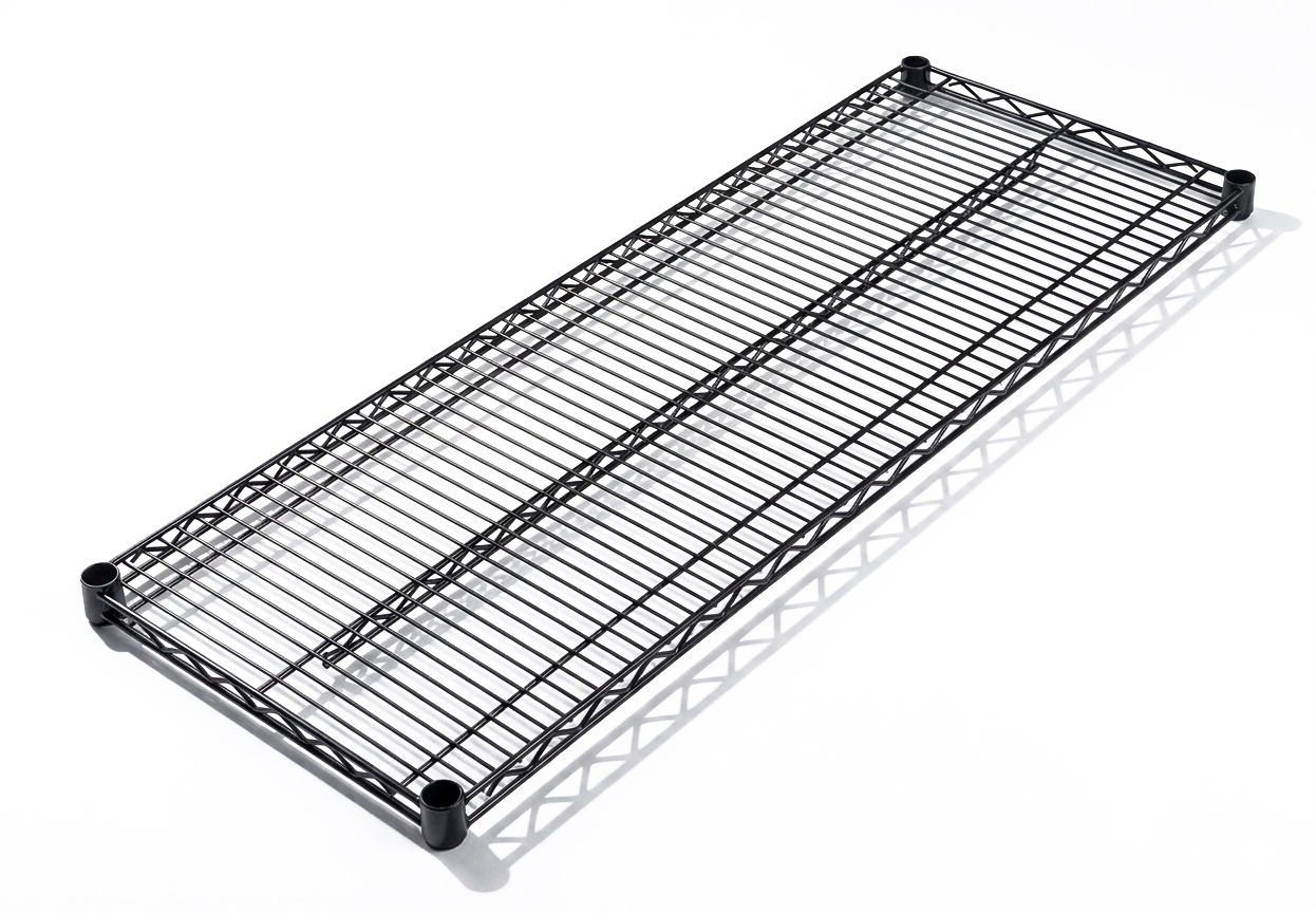 18″ x 54″ Black Epoxy Wire Shelf