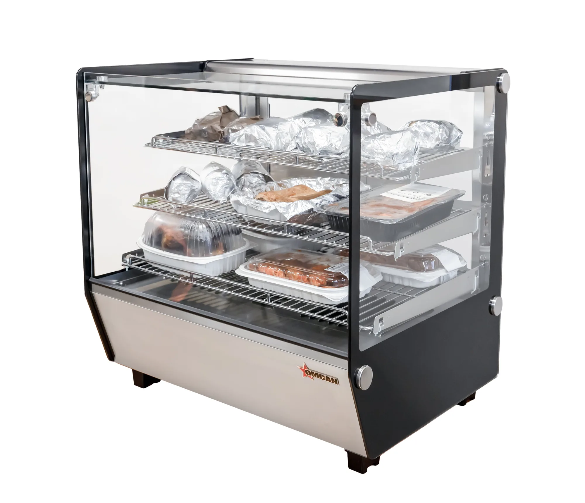 27″ Countertop Display Warmer, 3 Shelves, Square Glass, Full-Service, 4.2 cu. ft. (120 L) Capacity – 110 V, 1650 W