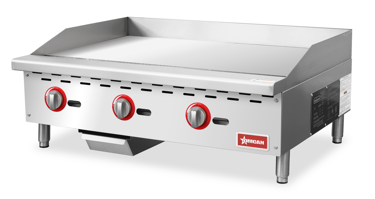 36″ Griddle Natural Gas / Propane with 3 Burners and Manual Control – 90,000 BTU