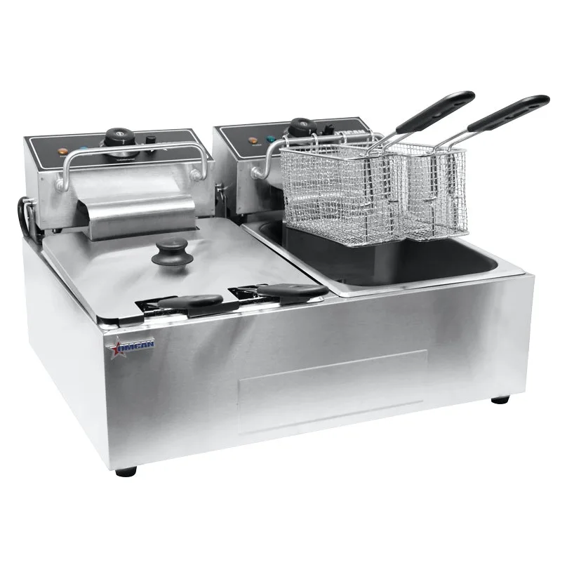 12 lb x 2 Double Tank Countertop Electric Fryer – 110 V, 1 Ph, 1350 W