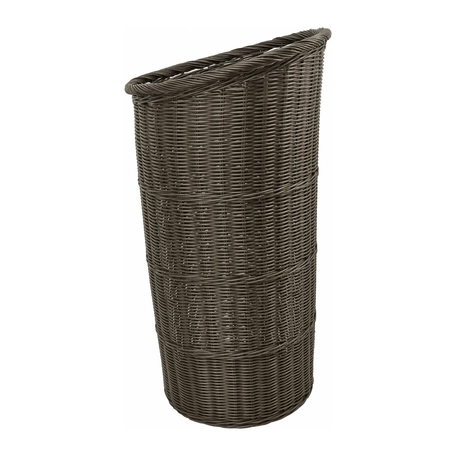 Round Brown Tapered Basket with Round Tray