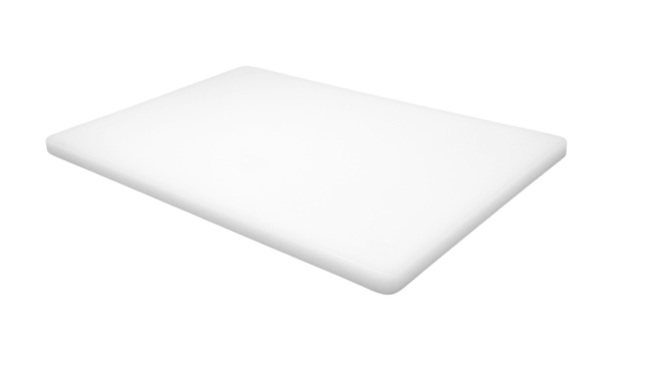 12″ x 18″ x 3/4″ Polyethylene White Cutting Board