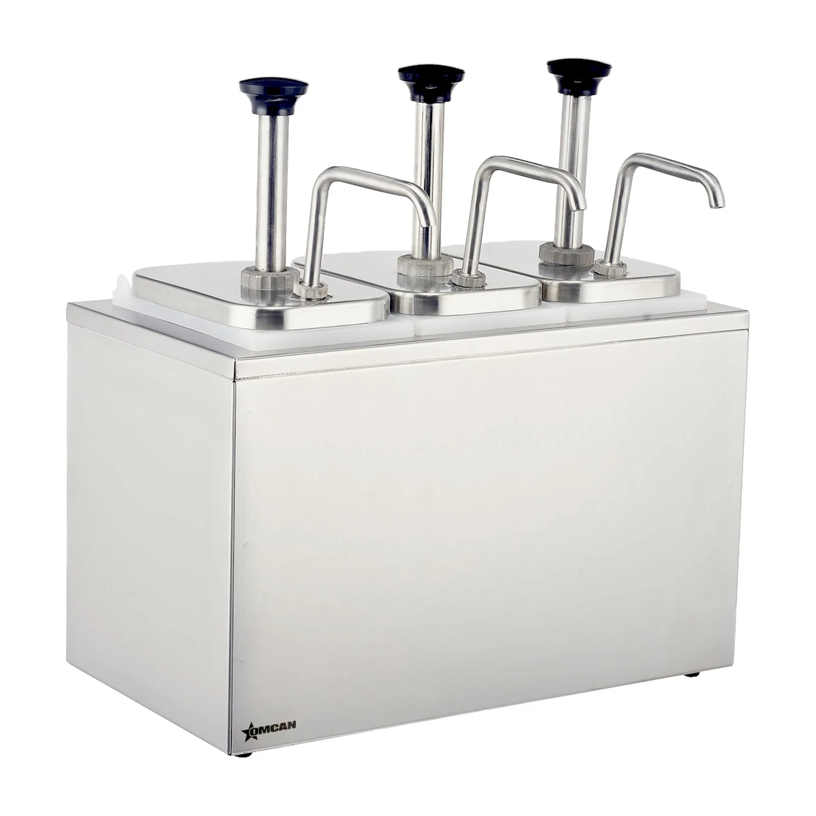 Stainless Steel Pump Condiment Dispenser (Triple)