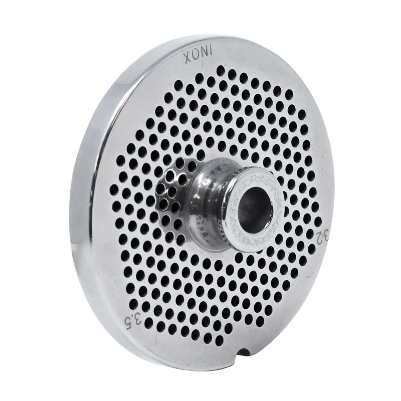 European Style #32 stainless steel plate with hub, 3.5 mm (9/64″) – one notch / round