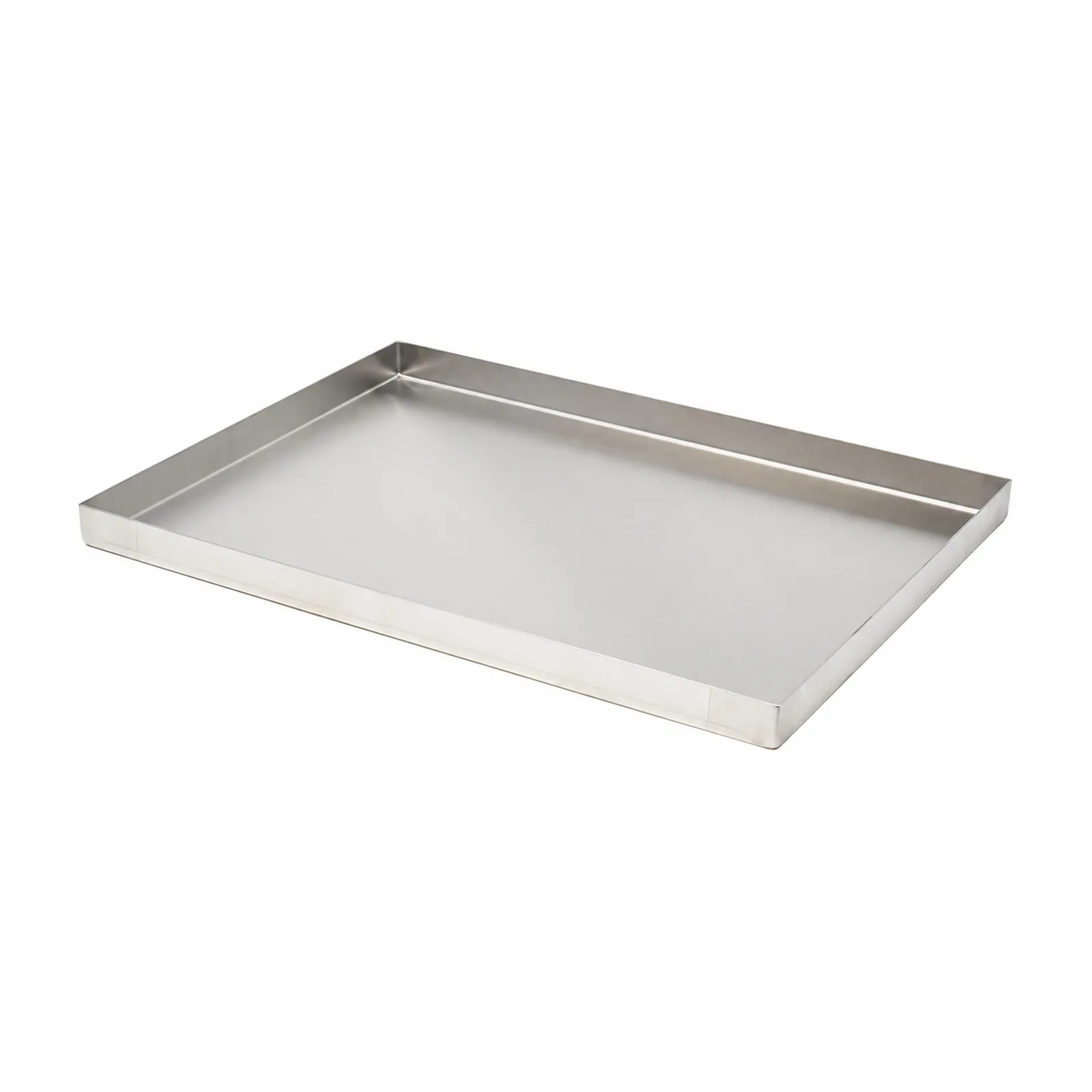 6″ x 24″ x 1″ STAINLESS STEEL PAN WITH DRAIN HOLES