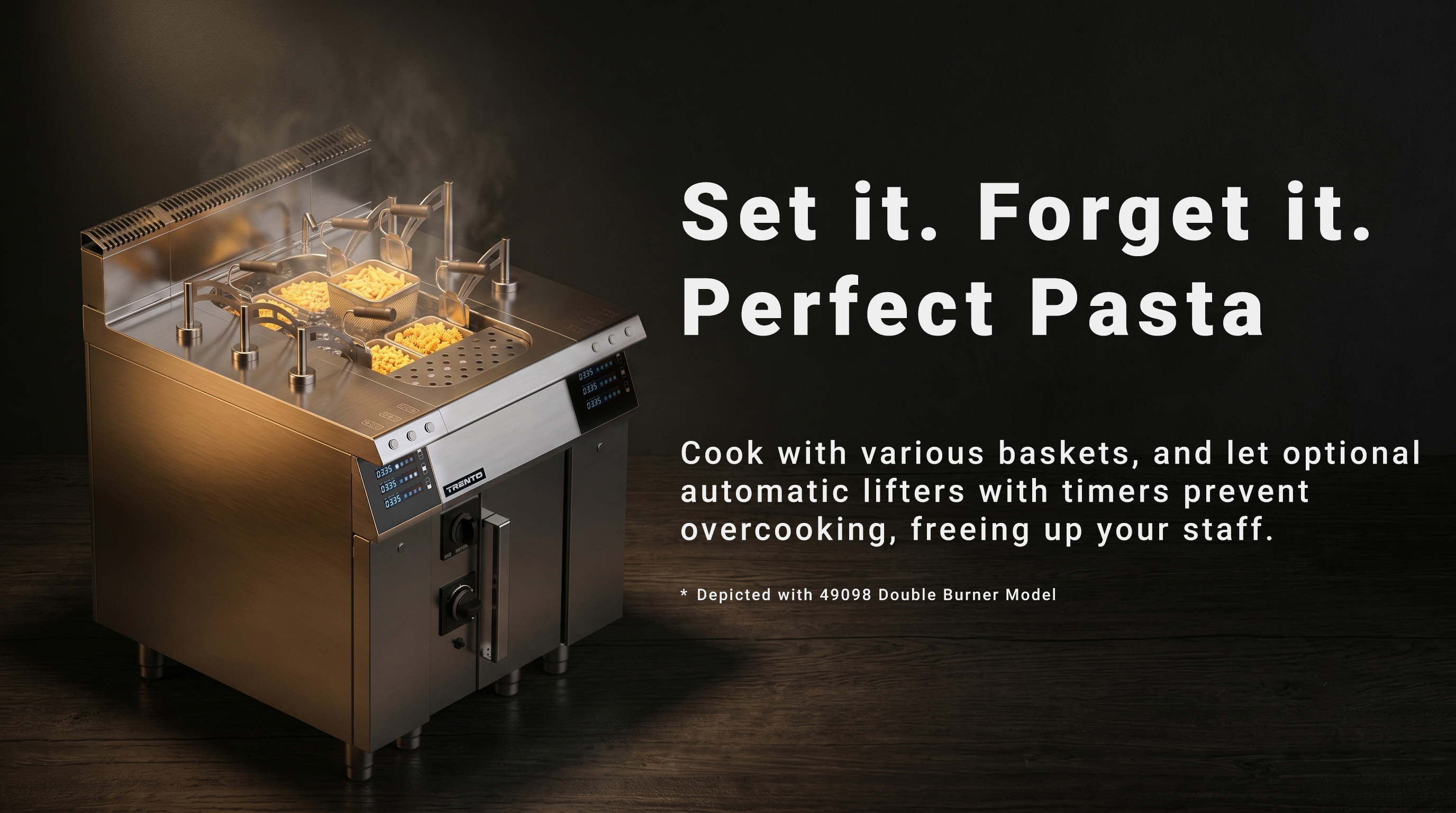 Trento 12 Gallon (45L) Natural Gas Pasta Cooker – 47,500 BTU