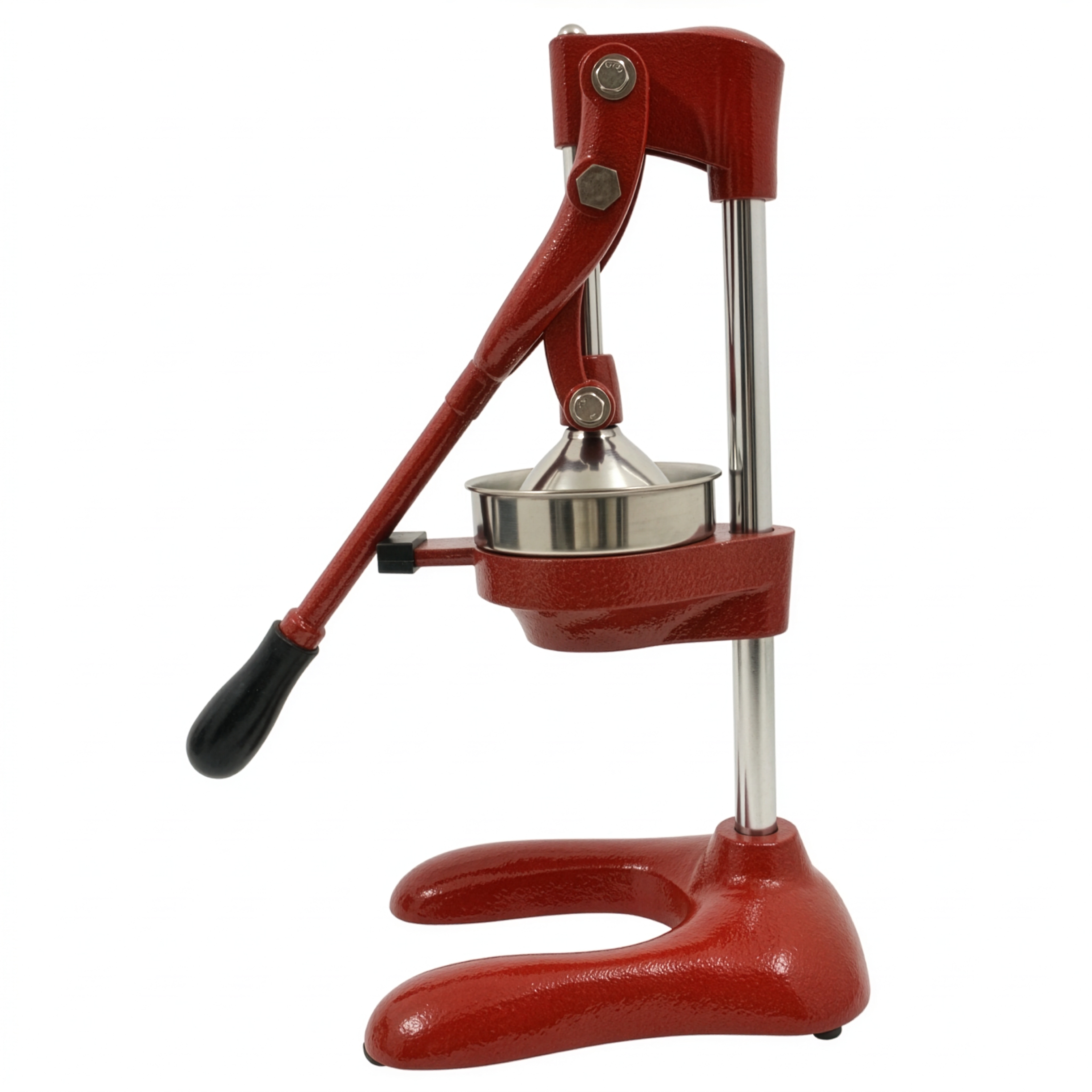 Manual Cast-Iron Red Citrus Squeezer with 5″ Cutter Plate Diameter
