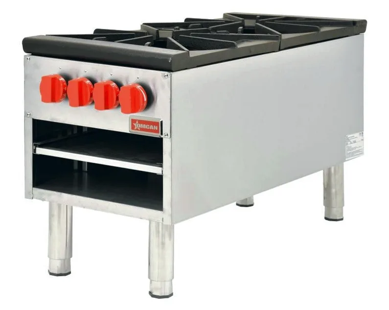 Dual Burner Stock Pot Range 200,000 BTU – Natural Gas with LP Conversion Kit