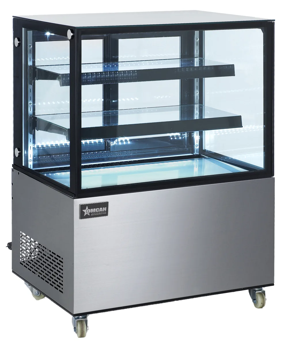 48″ Two (2) Shelf Square Edge Refrigerated Floor Display Case with 13 cu. ft. (370 L)