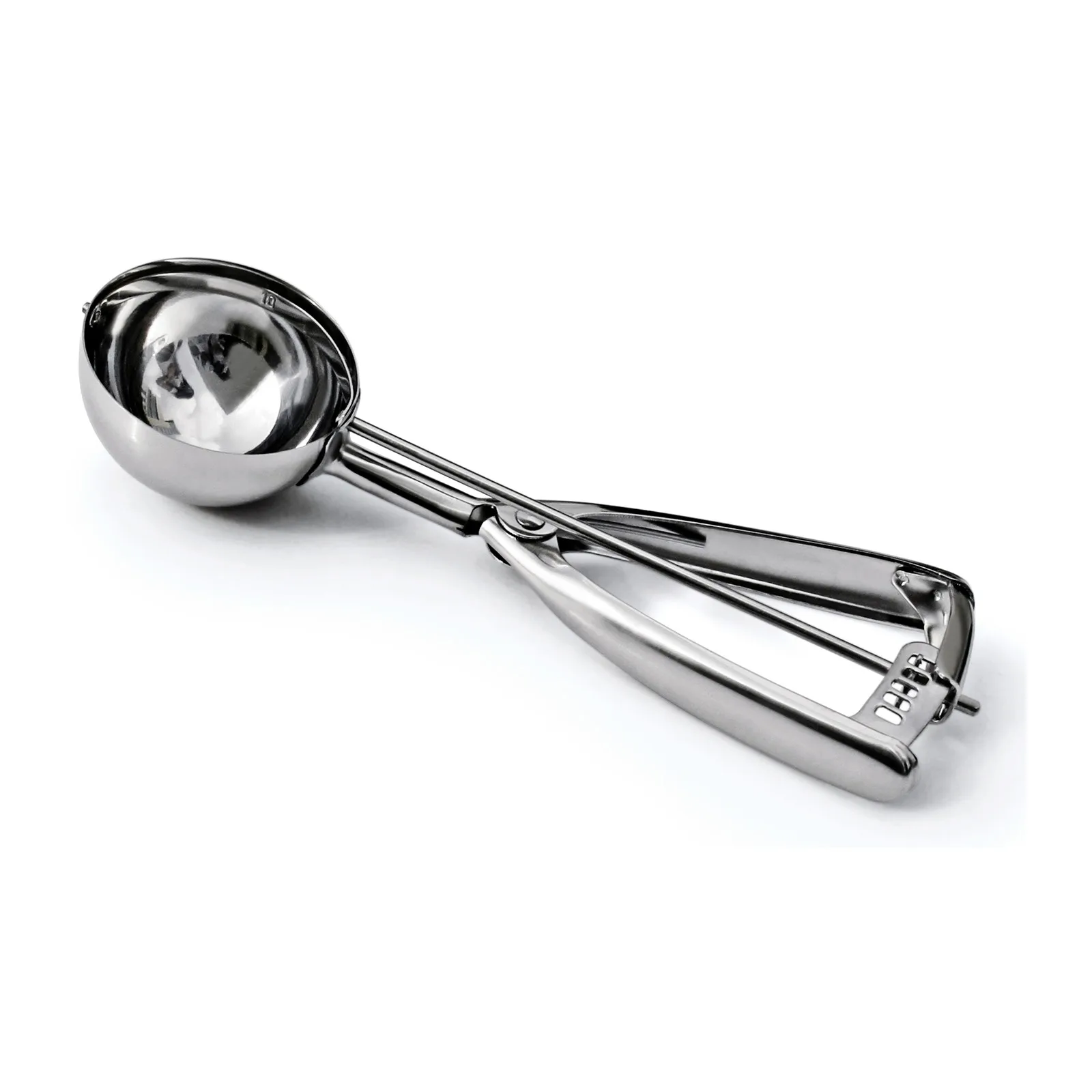 #10 Stainless Steel Squeeze Handle Ice Cream Scoop Disher – 3 3/4 oz
