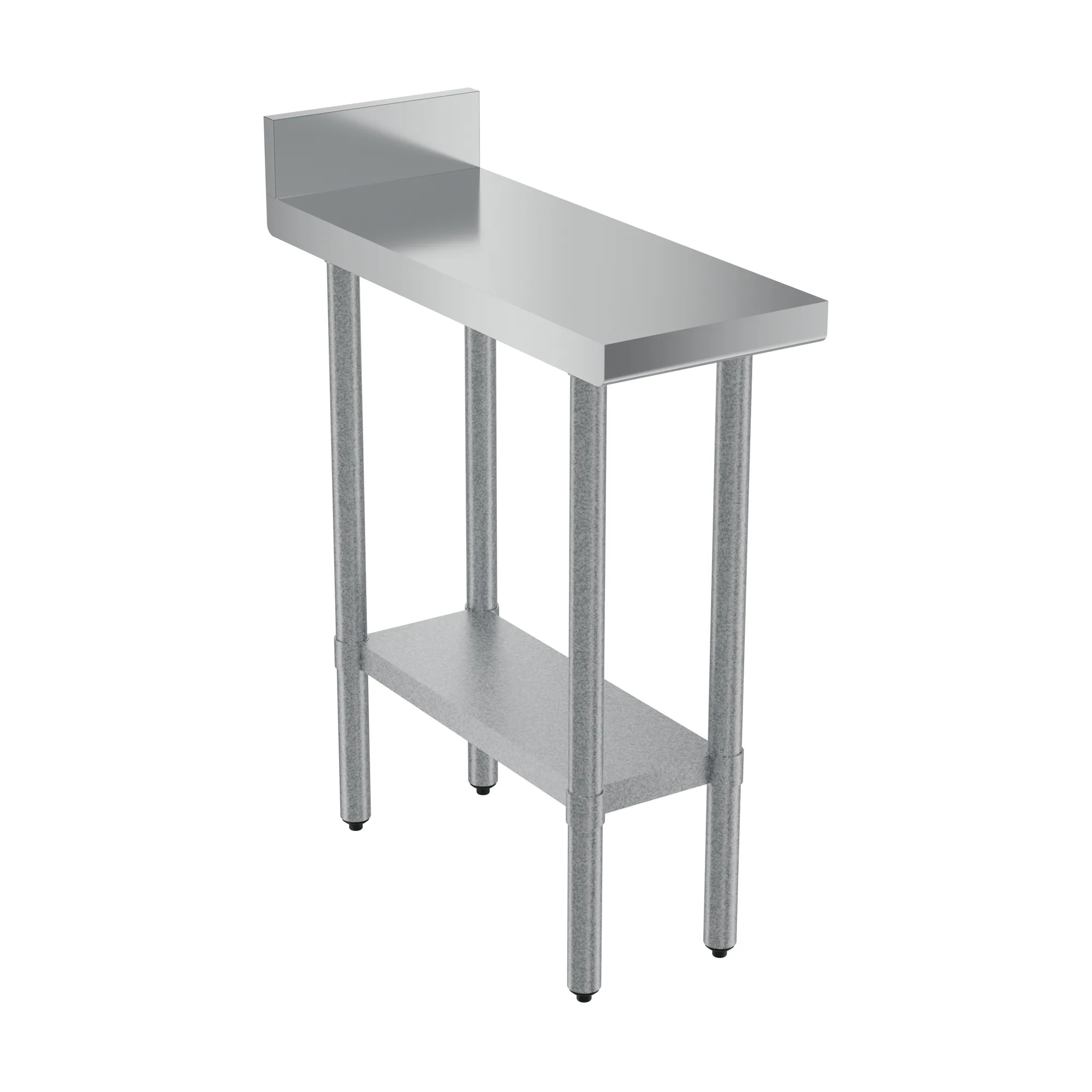 30″ x 12″ 18 Gauge 430 Equipment Filler Table with 4″ Backsplash