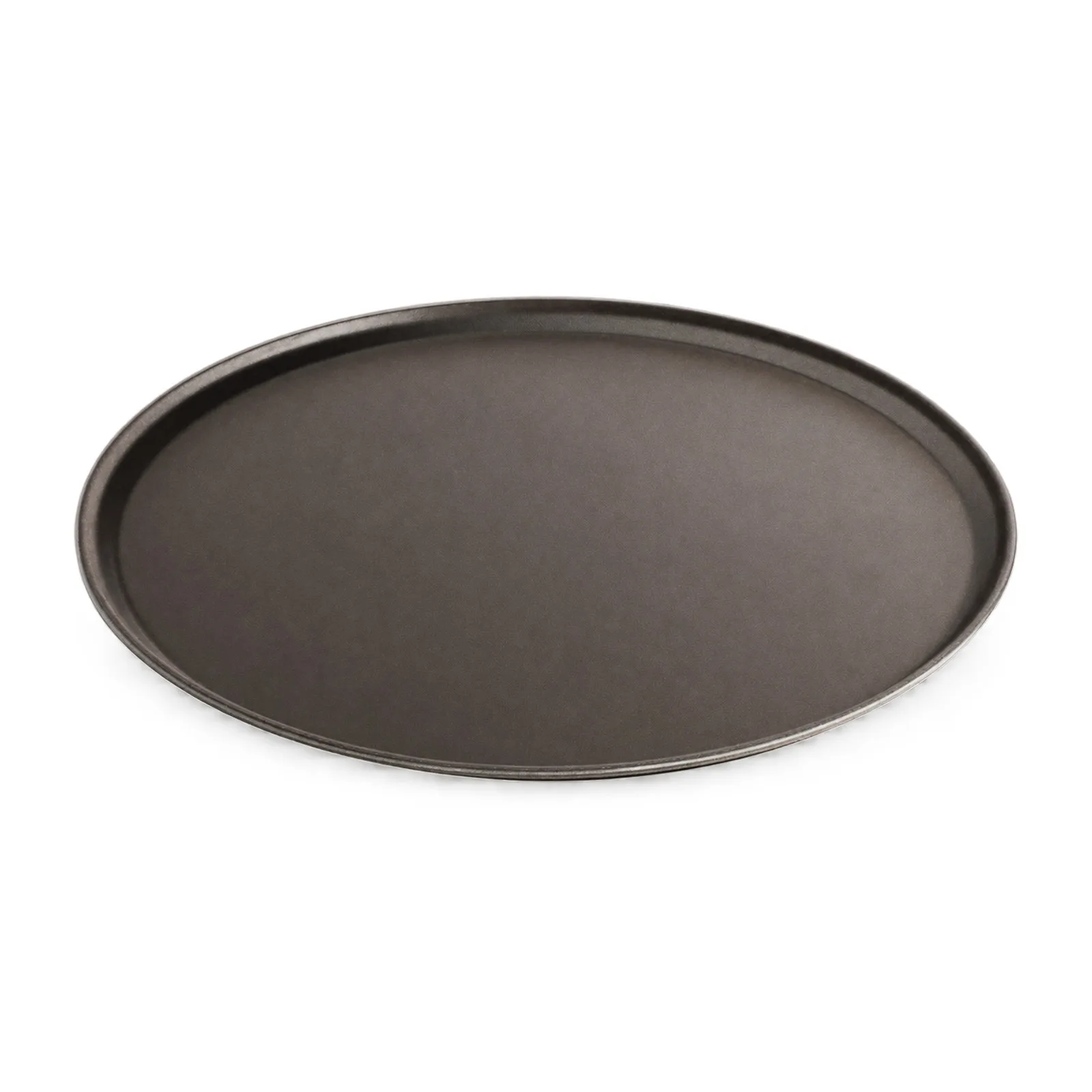 26″ Non-slip Brown Oval Service Tray