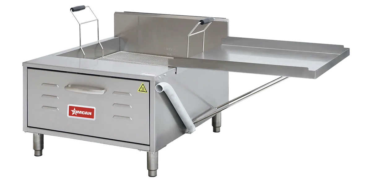 30 lb Oil Capacity 50,000 BTU – Natural Gas Countertop Donut / Funnel Cake Deep Fryer