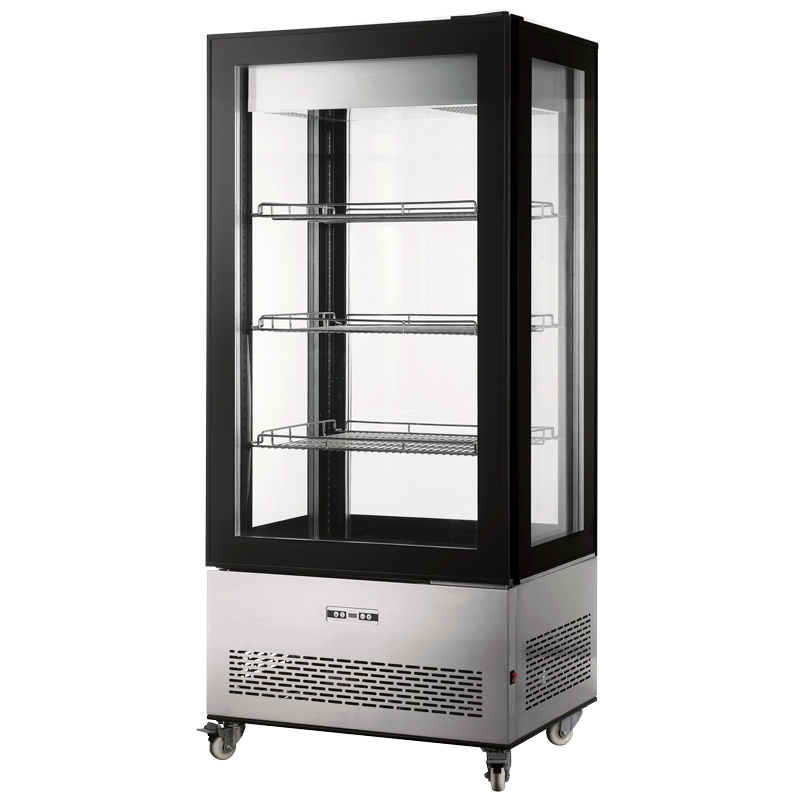 33″ Refrigerated Display Case with Four-Sided Glass 75″ Tall, 19.42 cu.ft. (550 Liter)