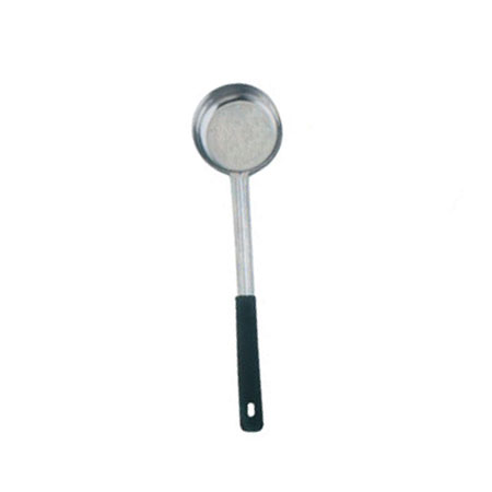 6 oz. One-Piece Stainless Steel Solid Portion Control Spoon with Black Handle