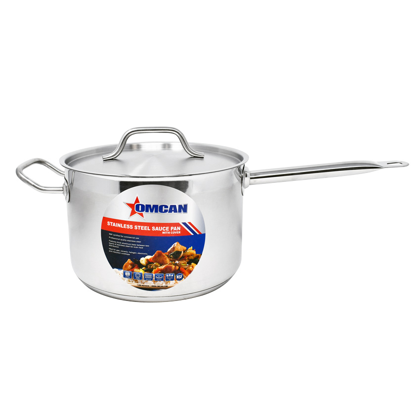 7.5 QT Stainless Steel Sauce Pan with Cover and Handle