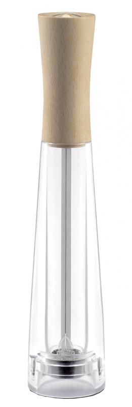 Tosca Series – 26-cm Pepper Mill Light Beech Wood with Acrylic Resin Base