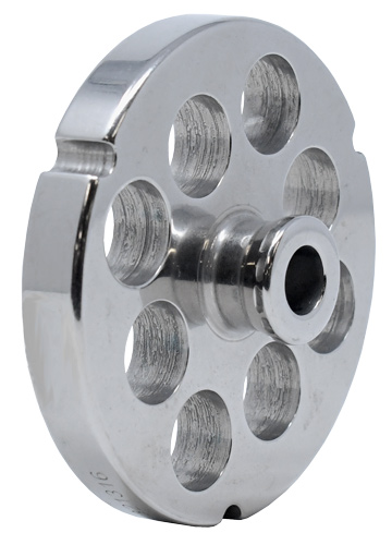 Stainless Steel #32 machine plate with hub 20mm (13/16″) – three notches/ round