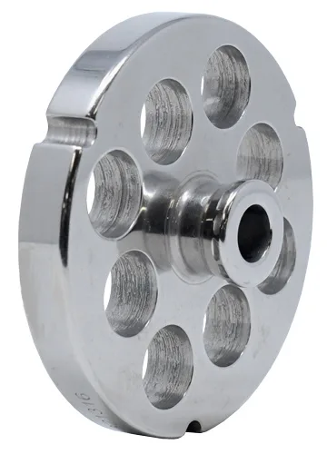 Stainless Steel #32 machine plate with hub 20 mm (13/16″) – three notches / round