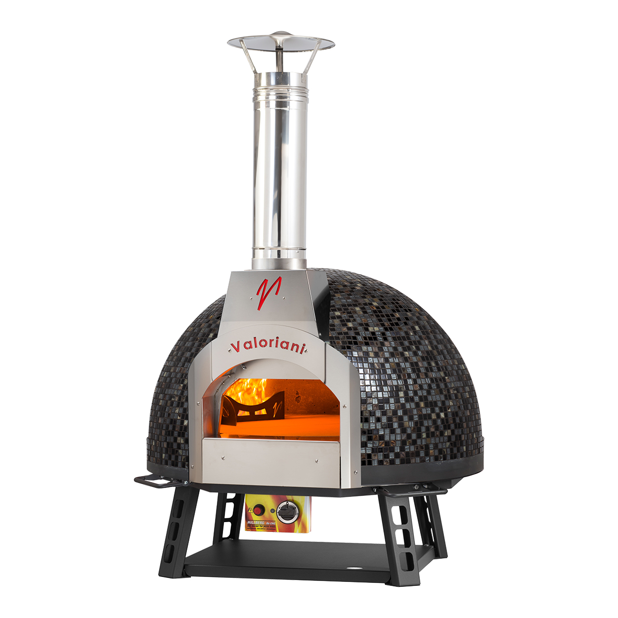 Valoriani Baby 75 Wood Fired and Gas Oven with Mosaic Dome – 44,358 BTU