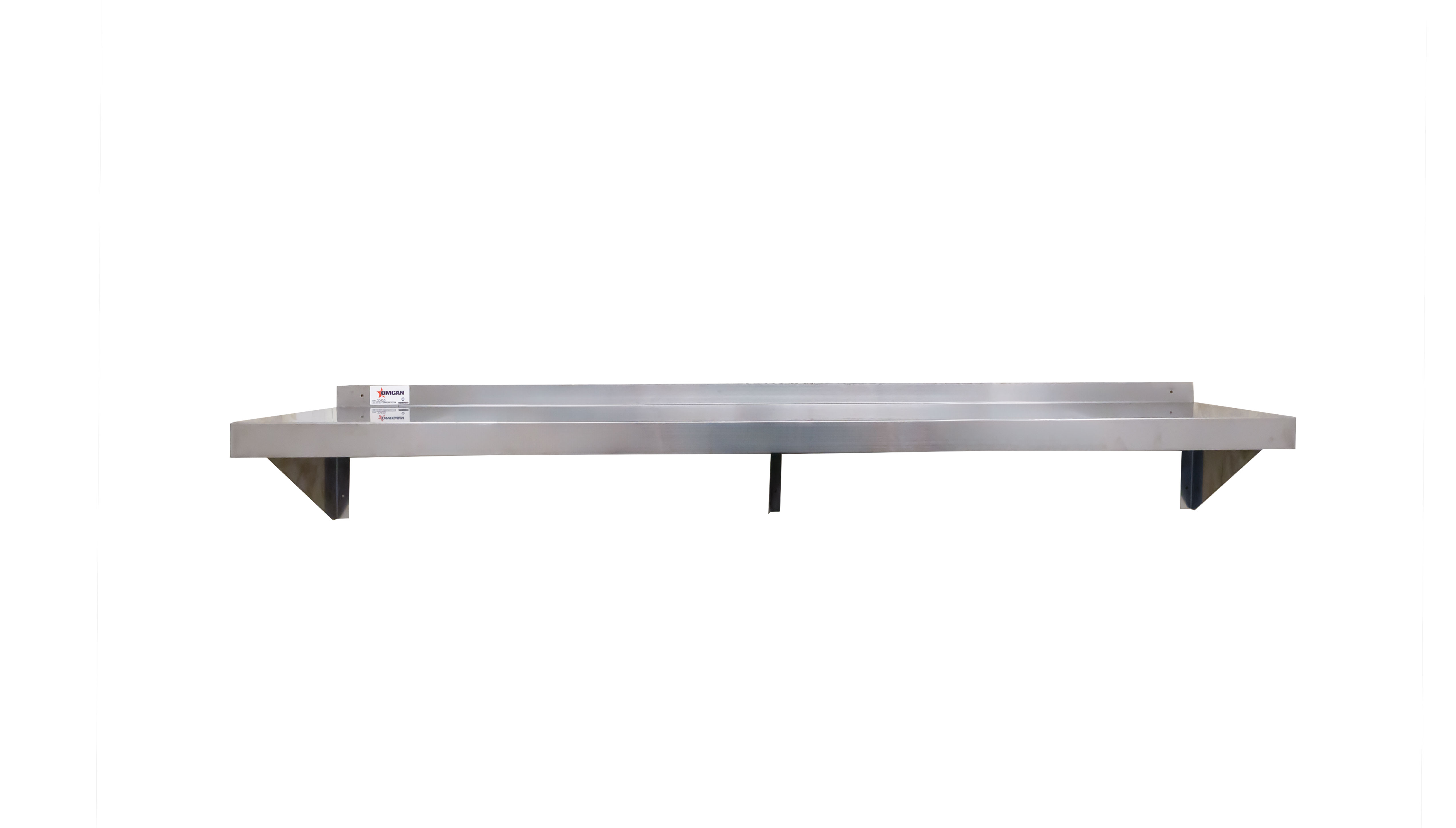 12″ x 72″ Stainless Steel Wall Shelf