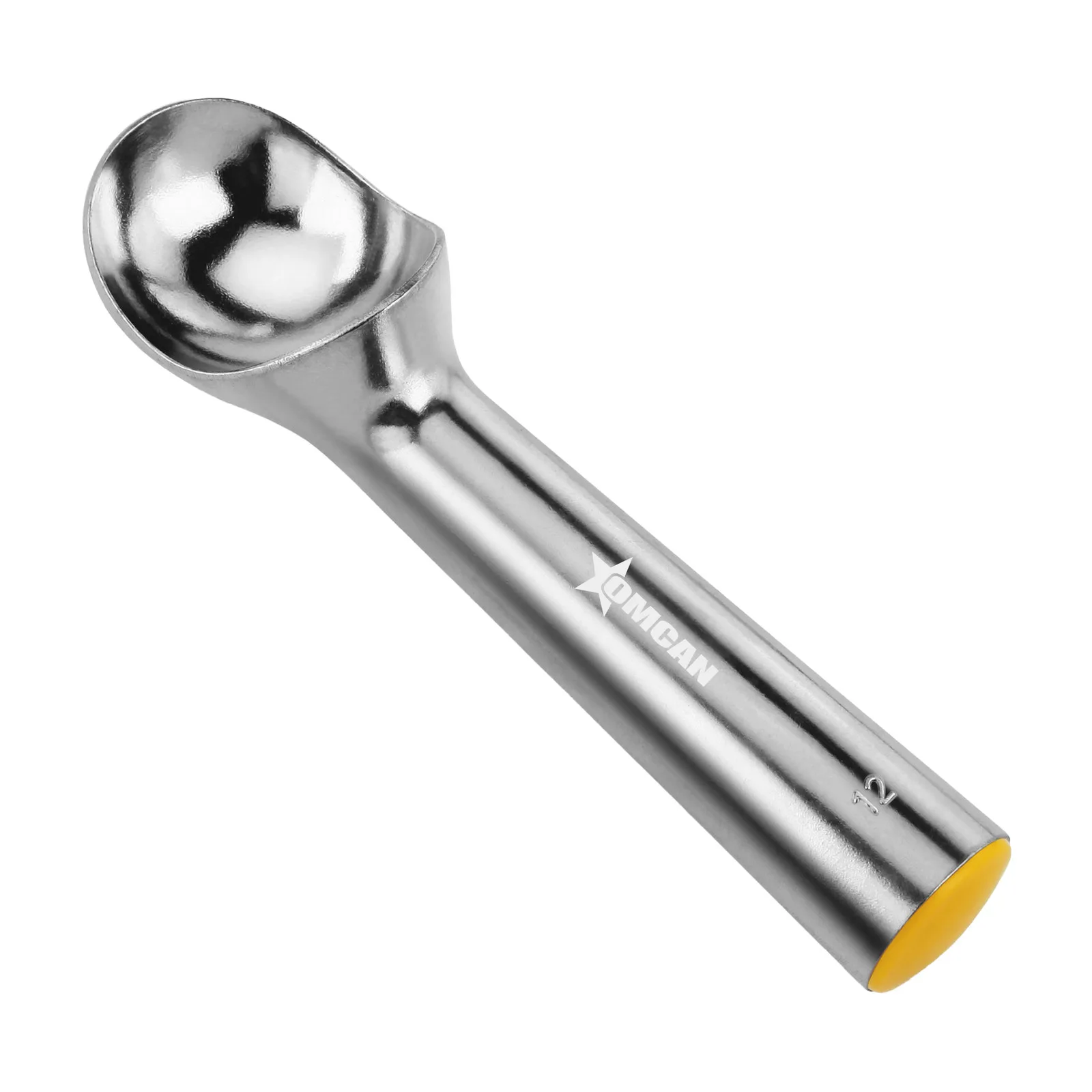 Aluminum Ice Cream Scoop / Dipper #12, Yellow – 3 oz (89 mL)