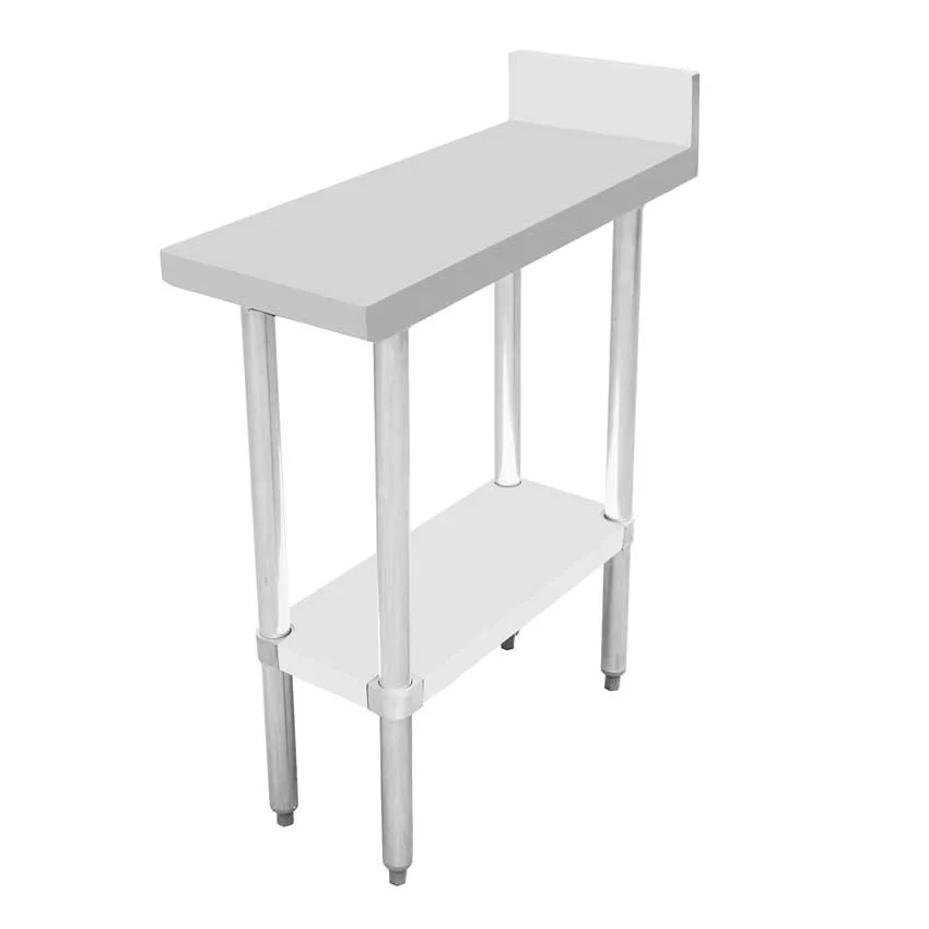 30″ x 12″ 18 Gauge 430 Equipment Filler Table with 4″ Backsplash