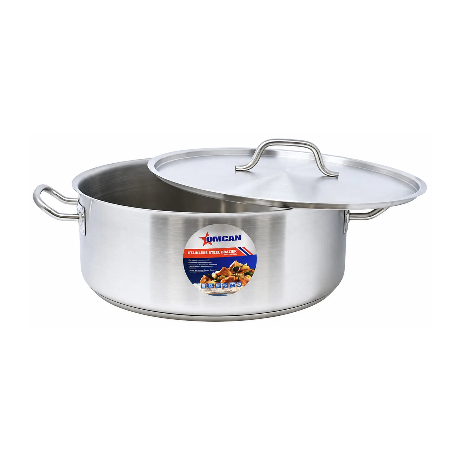 20 qt Stainless Steel Brazier with Lid