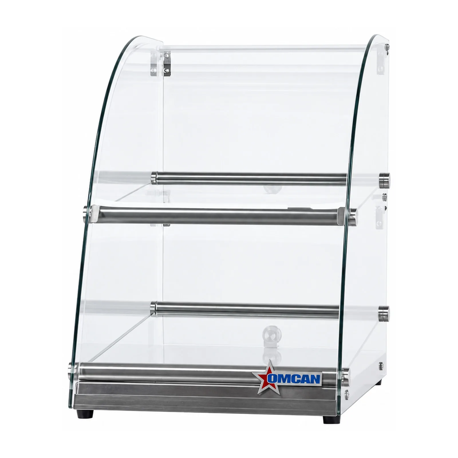14″ Countertop Food Display Case with Curve Front Glass and 70 L capacity